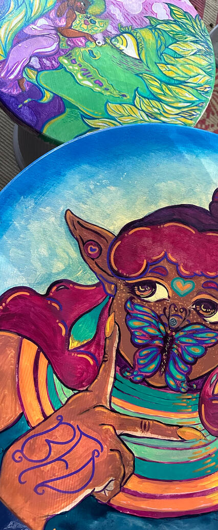mini Art tables made for black fae day
